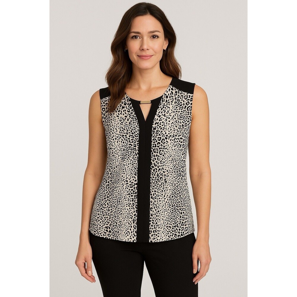 Jones New York Women's Sleeveless Stretch Blouse Tank XL